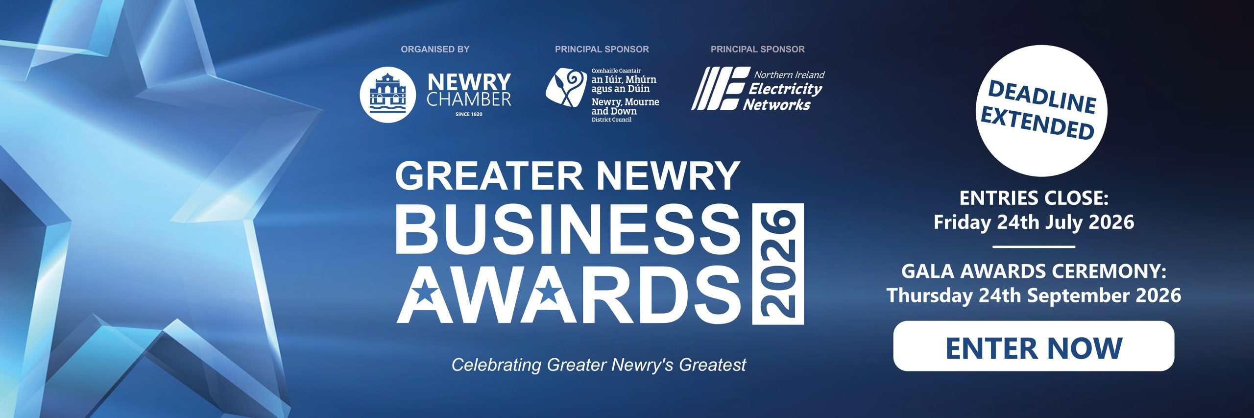DEADLINE EXTENDED - Greater Newry Business Awards 2026